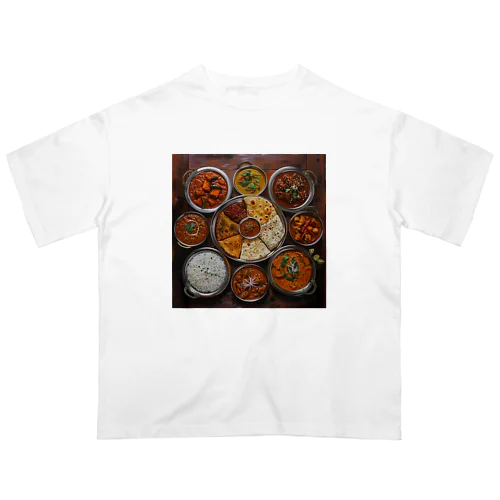 インド・ネパール料理の盛り合わせ　kouchan 1616 Oversized T-Shirt