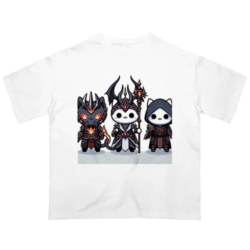 魔王にゃんこと側近にゃんこ オーバーサイズTシャツ