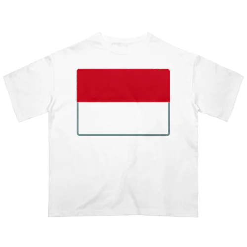 モナコの国旗 オーバーサイズTシャツ