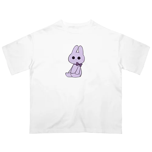 リボンうさぎさん(パープル) オーバーサイズTシャツ