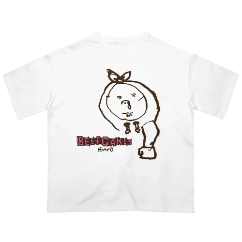 ビーフオーバーT（イラストピンク大） オーバーサイズTシャツ