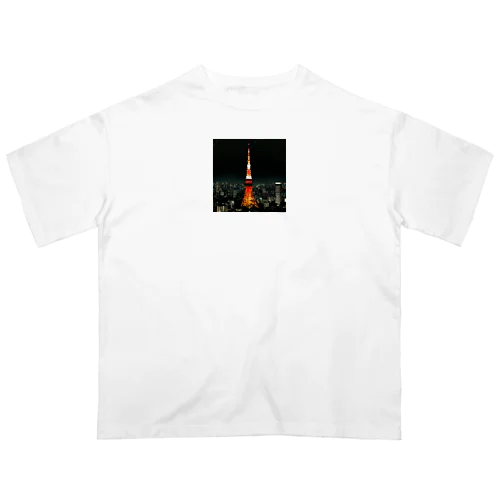 夜景～大都会・東京の夜～ オーバーサイズTシャツ