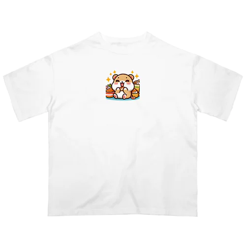 食欲旺盛なかわいいハムスター Oversized T-Shirt