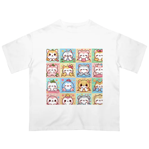 カワイイ動物 オーバーサイズTシャツ