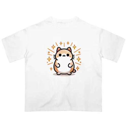 後光にゃんこ オーバーサイズTシャツ