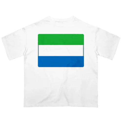 シエラレオネの国旗 オーバーサイズTシャツ