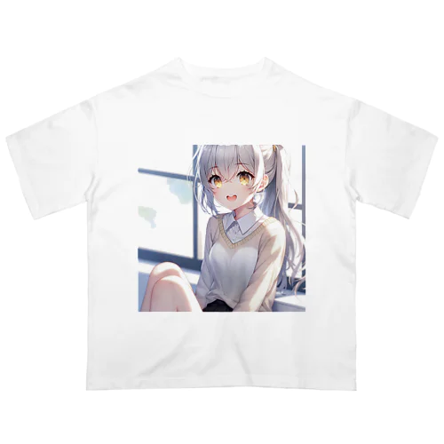 銀髪美少女 Oversized T-Shirt