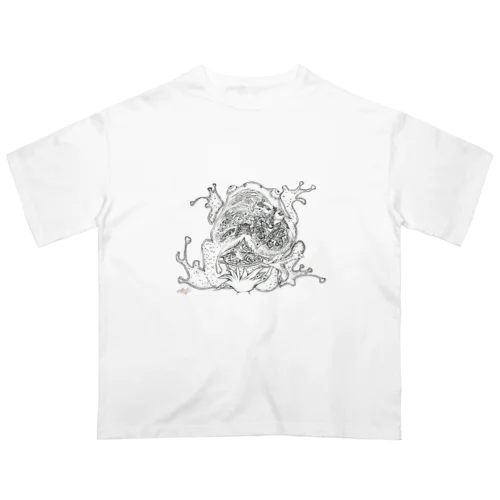 『根古水ヒメの妖カイ画』11.ツルベオトシ オーバーサイズTシャツ