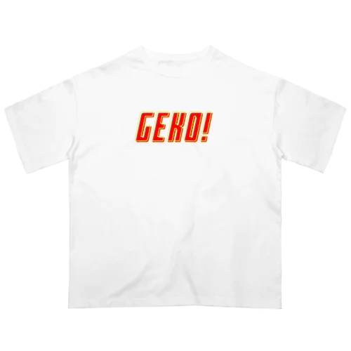 下戸同盟「GEKO！」レッド オーバーサイズTシャツ