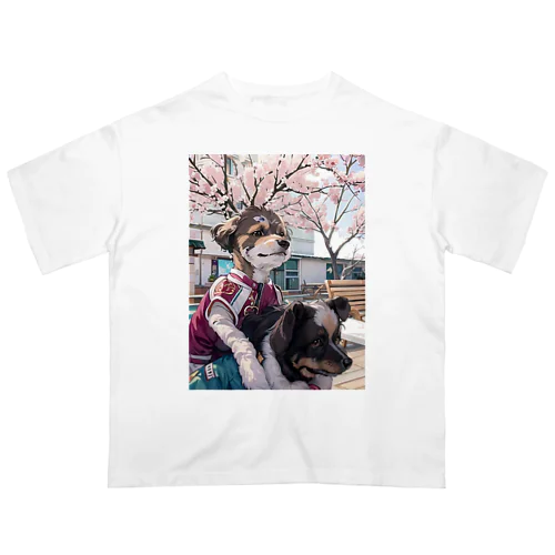 オレオとノッテと桜 Oversized T-Shirt