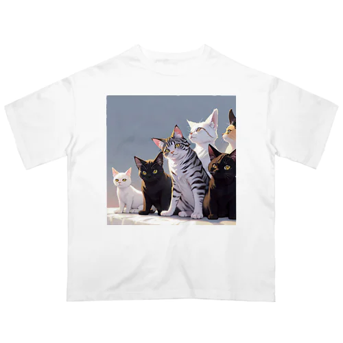 ねこねこねこ Oversized T-Shirt