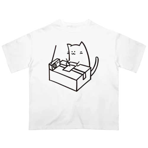 ハガキ職にゃん Oversized T-Shirt