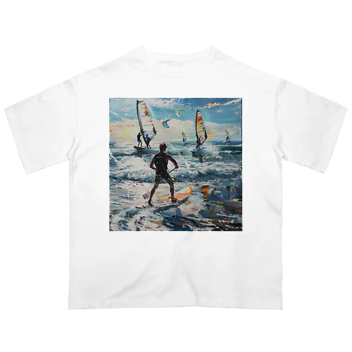 supとwindsurfingレース　エンジェル717 2065 オーバーサイズTシャツ