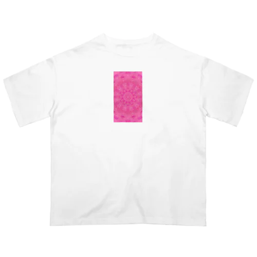 春のピンク　癒しの曼荼羅　華やかに Oversized T-Shirt