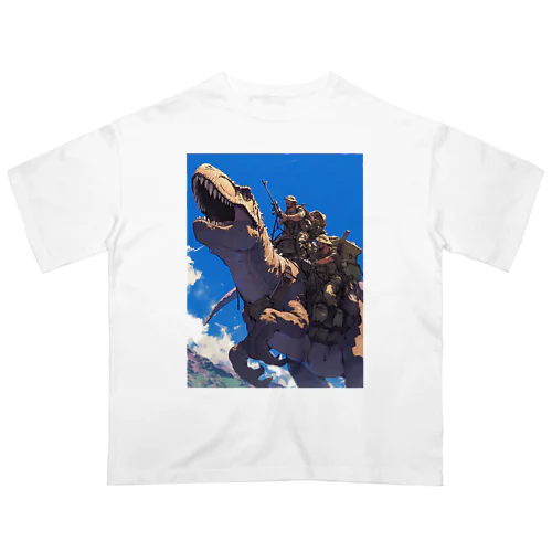 地球環境を守る恐竜と共に　なでしこ1478 オーバーサイズTシャツ