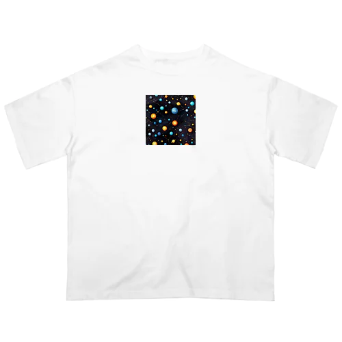 宇宙空間デザイン オーバーサイズTシャツ