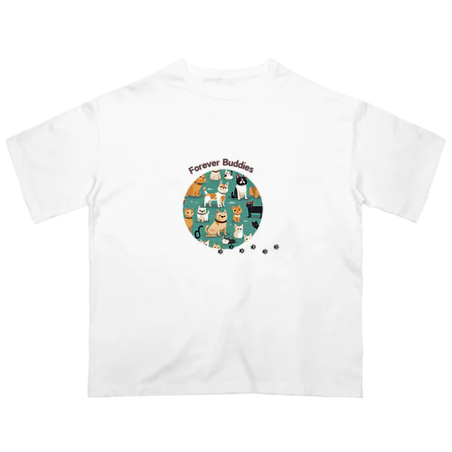 永遠の友達！ワンニャン Oversized T-Shirt