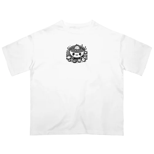 ユニークなカレーバランス オーバーサイズTシャツ