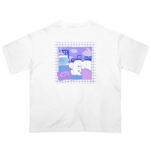 えもい時間を過ごすむにちゃん。 Oversized T-Shirt