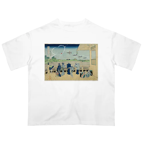 富岳三十六景風　ブルーインパルス Oversized T-Shirt