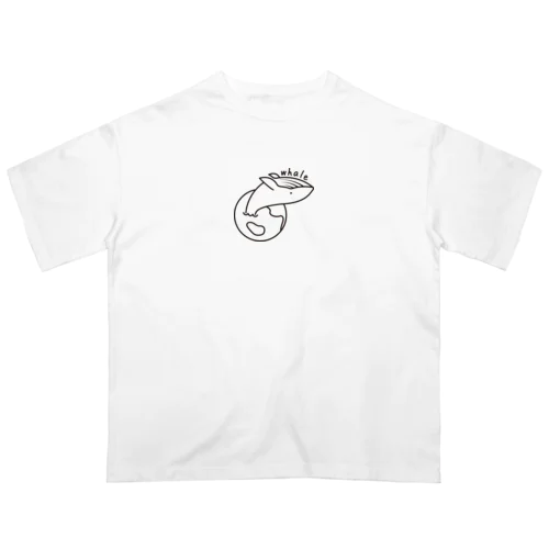 地球からクジラ（whale） オーバーサイズTシャツ