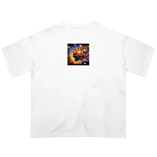 ADHD 　爆発的思考力 Oversized T-Shirt