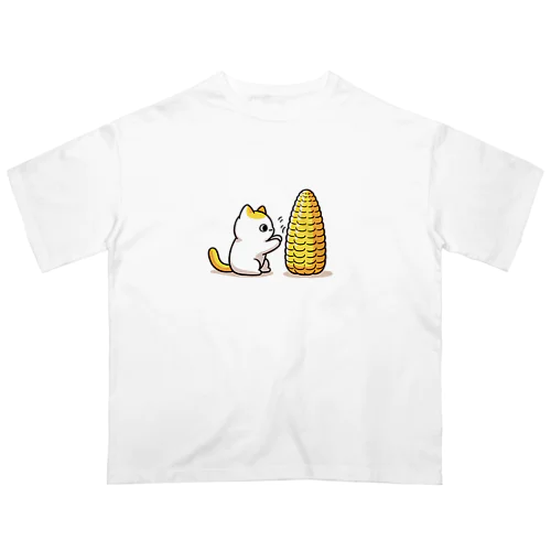 トウモロコシと猫 Oversized T-Shirt