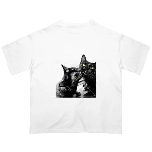 さび猫ツインズ オーバーサイズTシャツ