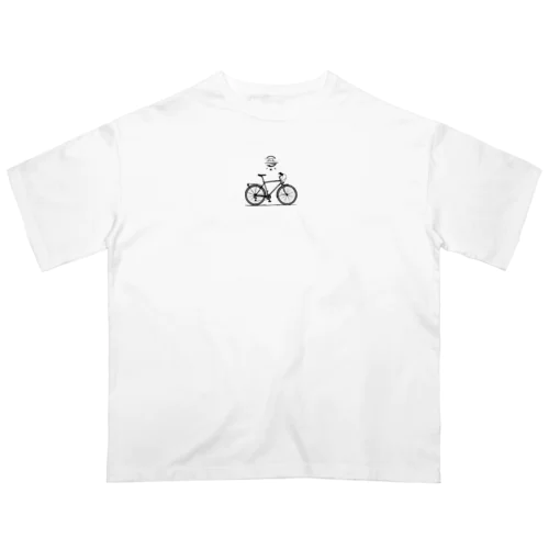 自転車ロゴ Oversized T-Shirt