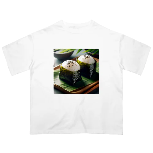 日本の風景:お母さんの味''おにぎり" "おむすび''、Japanese scenery: Mom's taste rice balls "Onigri" "Omusubi" オーバーサイズTシャツ