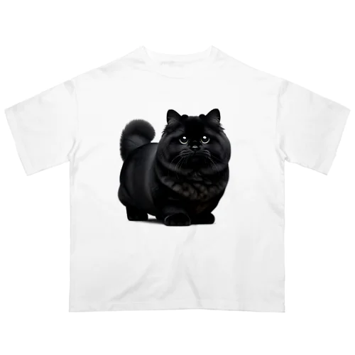 黒猫 Oversized T-Shirt