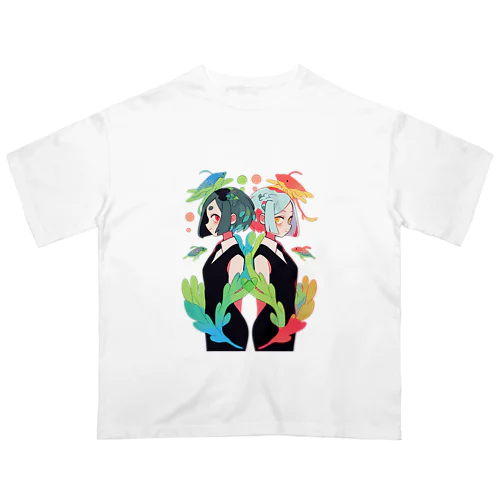 海の生物の擬人化 Oversized T-Shirt