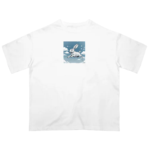 空飛ぶウサギ オーバーサイズTシャツ