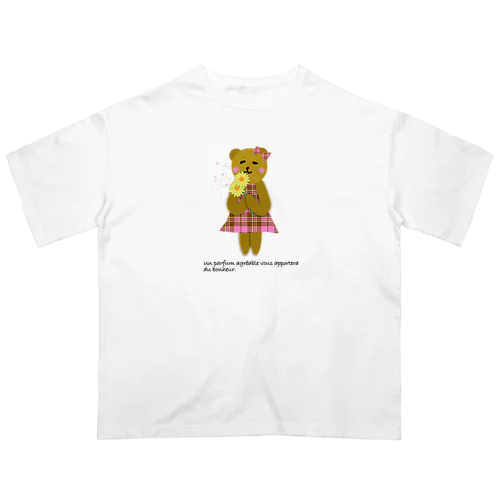 くまのノンチャン　お花の香り Oversized T-Shirt