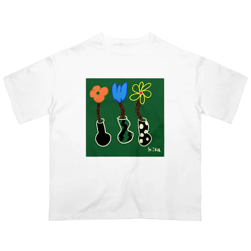 ハッピーFlower Oversized T-Shirt