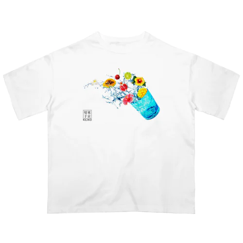 琉球ガラス　青 Oversized T-Shirt