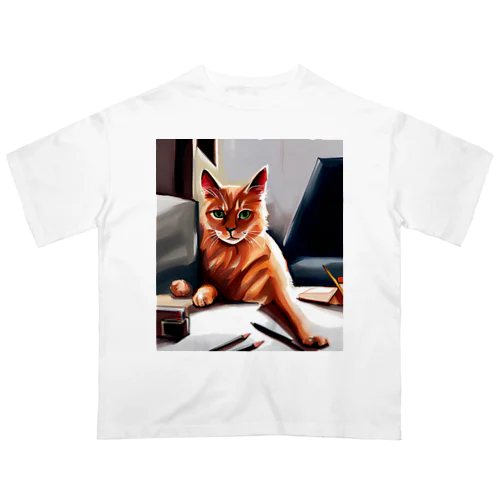 お仕事猫「ブライ」 オーバーサイズTシャツ