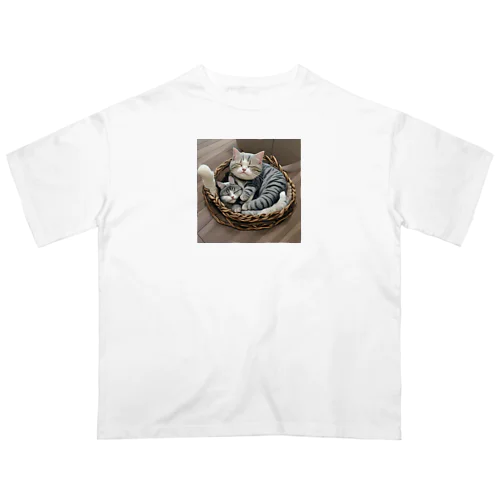 cute cat sleeping Oversized T-Shirt