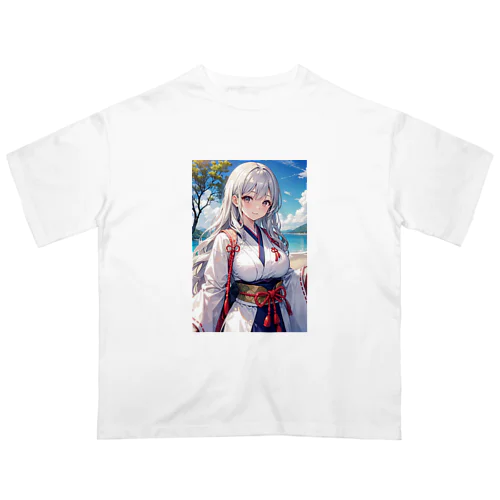 母性溢れる巫女 Oversized T-Shirt