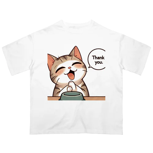 サンキュー猫 オーバーサイズTシャツ