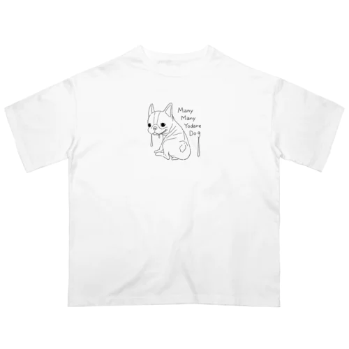 Many Many Yodare Dog Oversized T-Shirt