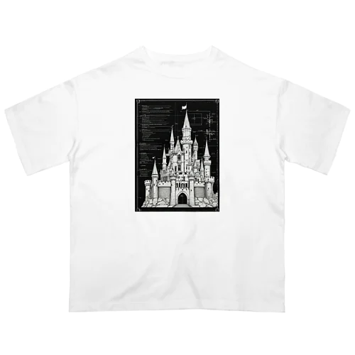 どこかのお城の設計図 オーバーサイズTシャツ