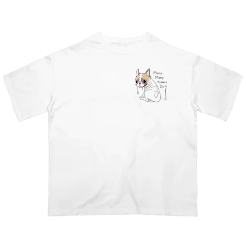 Many Many Yodare Dog Oversized T-Shirt