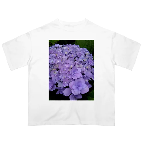 紫陽花（紫） オーバーサイズTシャツ