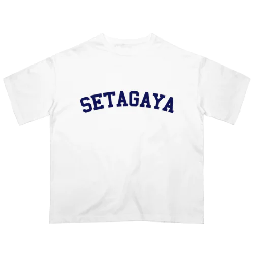 世田谷グッズ　ネイビーロゴ（setagaya item） Oversized T-Shirt