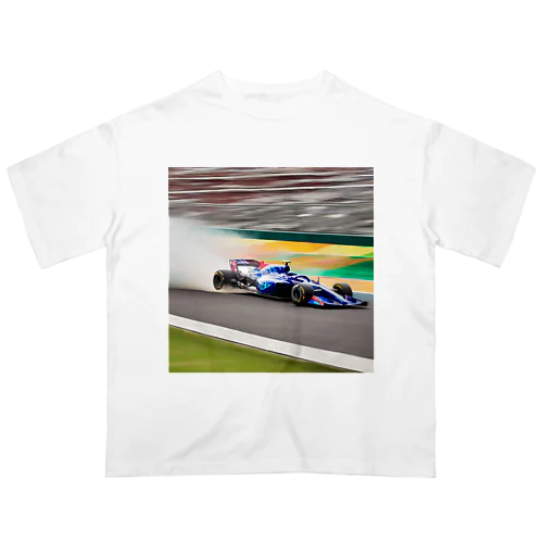 スピードの彩り - F1レーシング オーバーサイズTシャツ