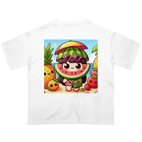 スイカになりたい！ガール オーバーサイズTシャツ