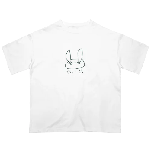 にっこりうさぎ。 オーバーサイズTシャツ