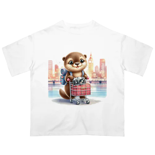 世界を旅するカワウソくん オーバーサイズTシャツ