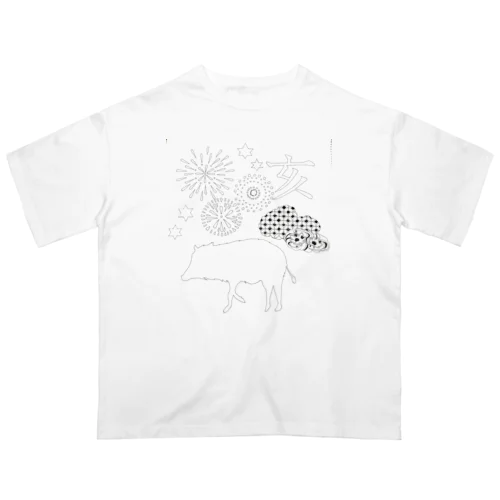 亥－十二支から－ オーバーサイズTシャツ